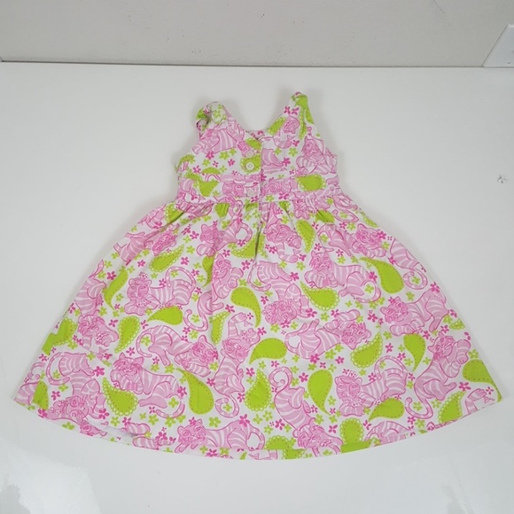 Lilly Pulitzer tiger print  sleeve less bow dress - Picture 2 of 3